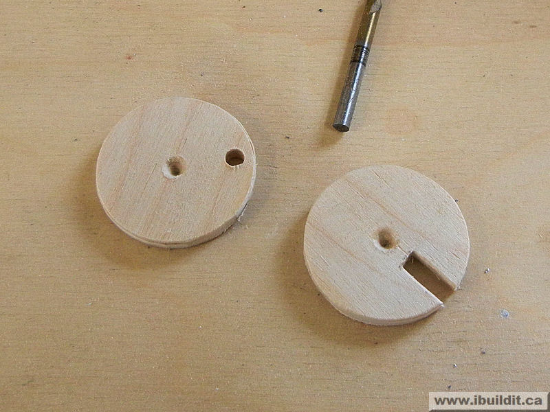 wood circles cut for wooden lock